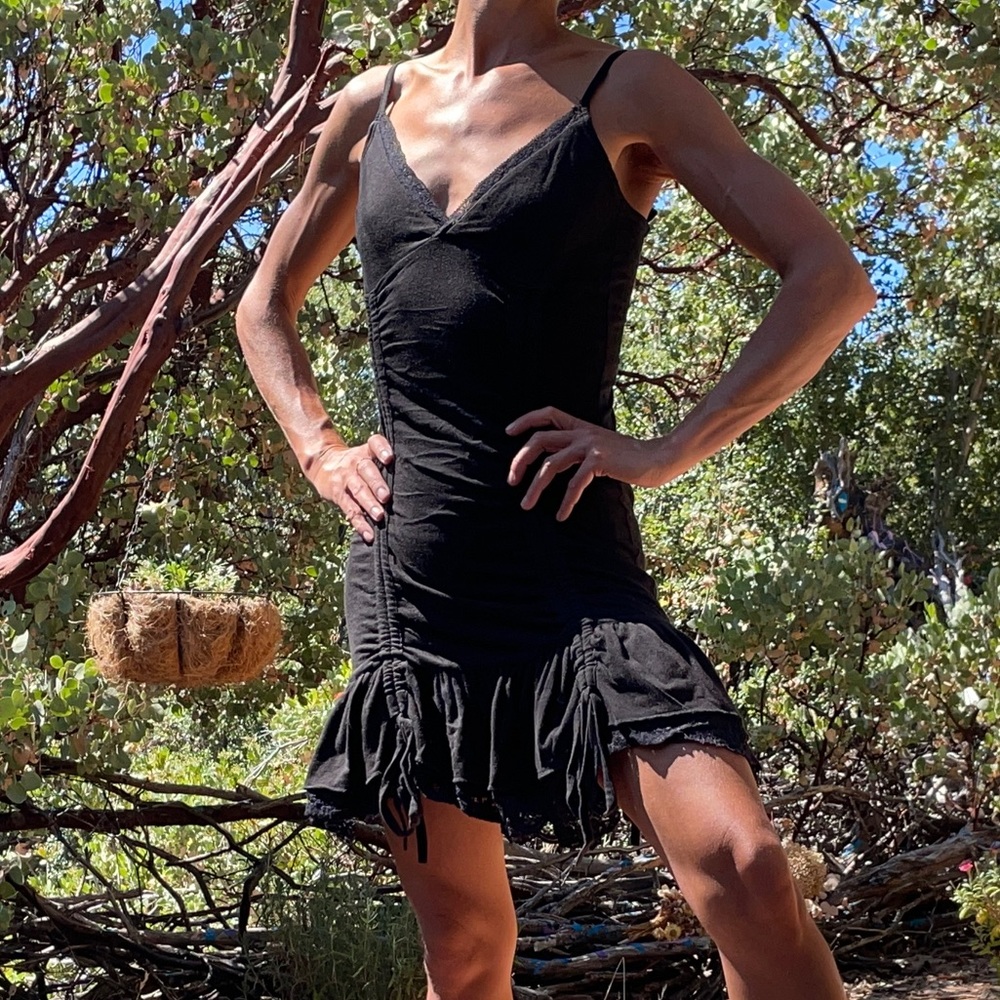 Nomads Hemp Wear women’s black dress, XS, bamboo and organic cotton.